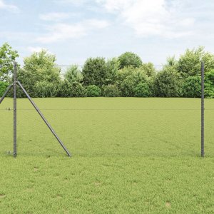 Sześciokątne Ogrodzenie Szare 1.2x10 m Stal 1