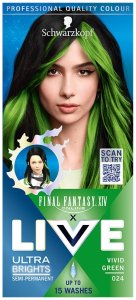 Schwarzkopf Live Ultra Brights X Final Fantasy XIV Online farba do włosów 024 Vivid Green 1