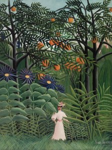 Plakat 60x80cm Woman Walking, Rousseau Vintage do Salonu 1