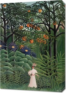 Obraz 50x70cm Woman Walking, Rousseau Vintage do Salonu 1