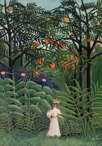Plakat 70x100cm Woman Walking, Rousseau Vintage do Salonu 1