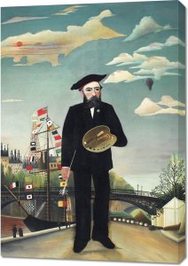 Obraz 70x100cm Henri Rousseau Portret Vintage do Salonu 1