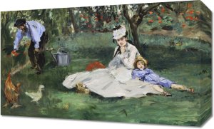 Obraz 50x30cm The Monet Family, douard Manet Vintage do Salonu 1
