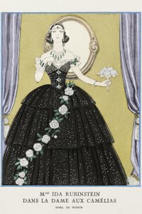 Plakat 61x91,5cm  Ida Rubinstein, Barbier Vintage do Salonu 1