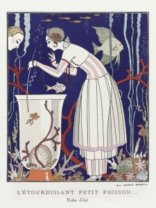 Plakat 60x80cm L'tourdissant Petit Poisson, Barbier Vintage 1