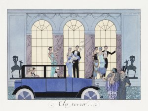 Plakat 100x75cm Au Revoir, Barbier Vintage do Salonu 1