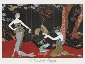Plakat 40x30cm Le Gout des Laques, Barbier Vintage do Salonu 1