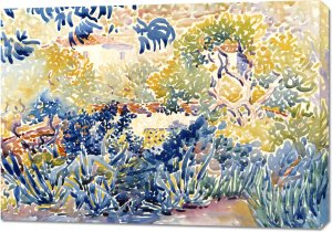 Obraz 100x70cm The Artist's Garden, Henri-Edmond Cross do Salonu 1