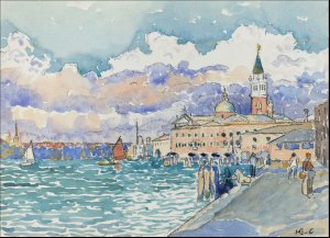 Plakat 18x13cm Venice,  Henri-Edmond Cross Vintage do Salonu 2