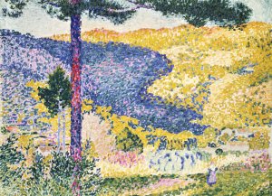 Plakat 18x13cm Valley with Fir, Henri-Edmond Cross do Salonu 1