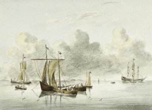 Plakat 18x13cm Łodzie na Cichej Wodzie, Jean Bernard do Salonu 1