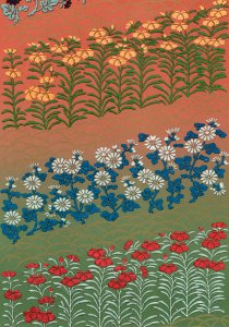 Plakat 70x100cm Japoński Wzór Kwiatowy 3, G.A. Audsley do Salonu 1