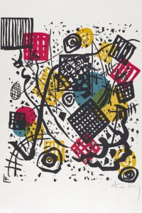 Plakat 61x91,5cm Kleine Welten V, Wassily Kandinsky Vintage Salon 1