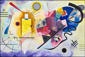 Plakat 30x20cm Yellow-Red-Blue, Wassily Kandinsky Vintage Salon 2