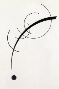 Plakat 20x30cm Free Curve to the Point,  Wassily Kandinsky Vintage 1