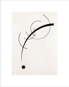 Plakat 13x18cm Free Curve to the Point,  Wassily Kandinsky Vintage 3