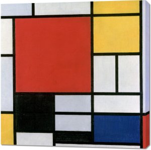 Obraz 100x100cm  Red, Yellow, Blue, and Black, Piet Mondrian 1