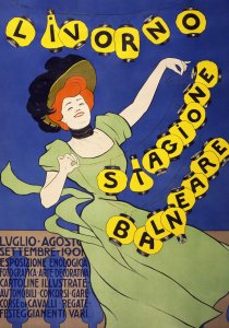 Plakat 70x100cm Livorno Stagione Balneare, Cappiello Vintage Salon 2