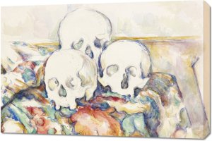 Obraz 90x60cm The Three Skulls, Paul Cezanne Vintage do Salonu 1