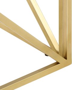 Stolik kawowy, złoty, stal nierdzewna i szkło hartowane 6