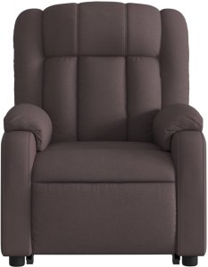 Podnoszony fotel rozkładany, ciemnobrązowy, obity tkaniną 8