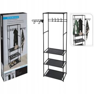 WIESZAK NA UBRANIA POJEDYNCZY I 3 PÓŁKI  EXCELLENT HOUSEWARE 1