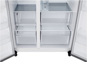LG Refrigerator | GSLC41PYPE | Energy efficiency class E | Free standing | Side by side | Height 179 cm | Fridge net capacity 420 L | Freezer net capacity 221 L | Display | 36 dB | Grey 11