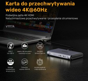 Unitek Karta przechwytująca zewnętrzna V1177AGY01 6
