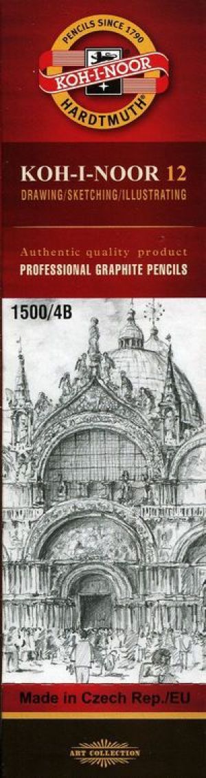 Koh I Noor Ołówek grafitowy 1500/4B (12szt) (174114) 1