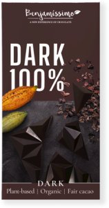 TABLICZKA GORZKA 100 % BEZ DODATKU CUKRÓW BEZGLUTENOWA BIO 60 g - BENJAMISSIMO 1
