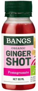 SHOT IMBIROWY Z GRANATEM BEZ DODATKU CUKRÓW BIO 60 ml - BANGS 1