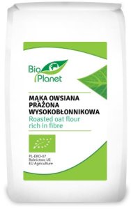 MĄKA OWSIANA PRAŻONA WYSOKOBŁONNIKOWA BIO 300 g - BIO PLANET 1
