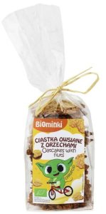 CIASTKA OWSIANE Z ORZECHAMI WŁOSKIMI BIO 170 g - BIOMINKI 1