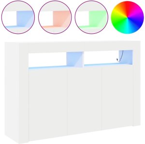 vidaXL Biały Kredens Biały Drewno inżynieryjne 116 x 30 x 75 cm 4