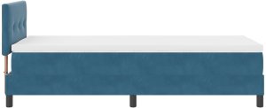 vidaXL Łóżko Sprężynowe z Materacem Ciemnoniebieskie 100x200 cm Aksamit 8