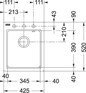 Zlewozmywak Franke Fiji FIG 610-42 Fragranit+ kamienny szary (114.0330.913) 2