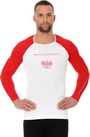 Brubeck Koszulka męska 3D Husar PRO z długim rękawem biało-czerwona r. S (LS13190) 1