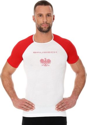 Brubeck Koszulka męska 3D Husar PRO z krótkim rękawem biało-czerwony r. S (SS12070) 1