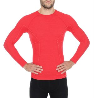 Brubeck Koszulka męska z długim rękawem Active Wool czerwona r. M (LS12820) 1