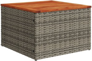 vidaXL Zestaw Sofowy na 11 Osób z Poduszkami Szary Poly Rattan Akacja 6