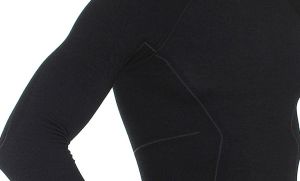 Brubeck Koszulka męska z długim rękawem Active Wool czarna r. XXL (LS12820) 9