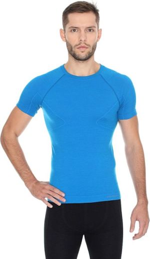 Brubeck Koszulka męska z krótkim rękawem ACTIVE WOOL niebieski r. M (SS11710) 1