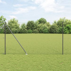 vidaXL Słupki Ogrodzeniowe  z Wkrętem 26 szt 32 mm 180 cm Stal Galwanizowana 1
