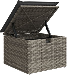 vidaXL Zestaw 8 sztuk sof ogrodowych z szarymi poduszkami poli rattan 9