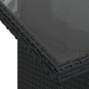 vidaXL 7-częściowy zestaw sof ogrodowych z poduszkami czarny rattan 9