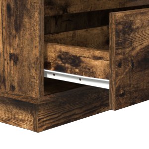 vidaXL Szafka nocna z LED Wędzony dąb 71x34.5x75 cm Drewno inżynieryjne 10