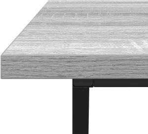 vidaXL Stolik kawowy szary sonoma 100x50x40 cm z drewna inżynieryjnego i metalu 7