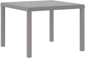 vidaXL 3-częściowy zestaw do jedzenia w ogrodzie z poduszkami jasnoszary polirattan 4