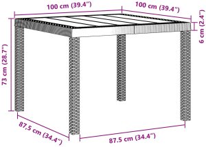 vidaXL 3-częściowy zestaw do jedzenia w ogrodzie z poduszkami jasnoszary polirattan 10