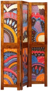 vidaXL Parawan 3 Panelowy Miodowy Brąz 35x1.5x160 cm z Drewna Akacji 1